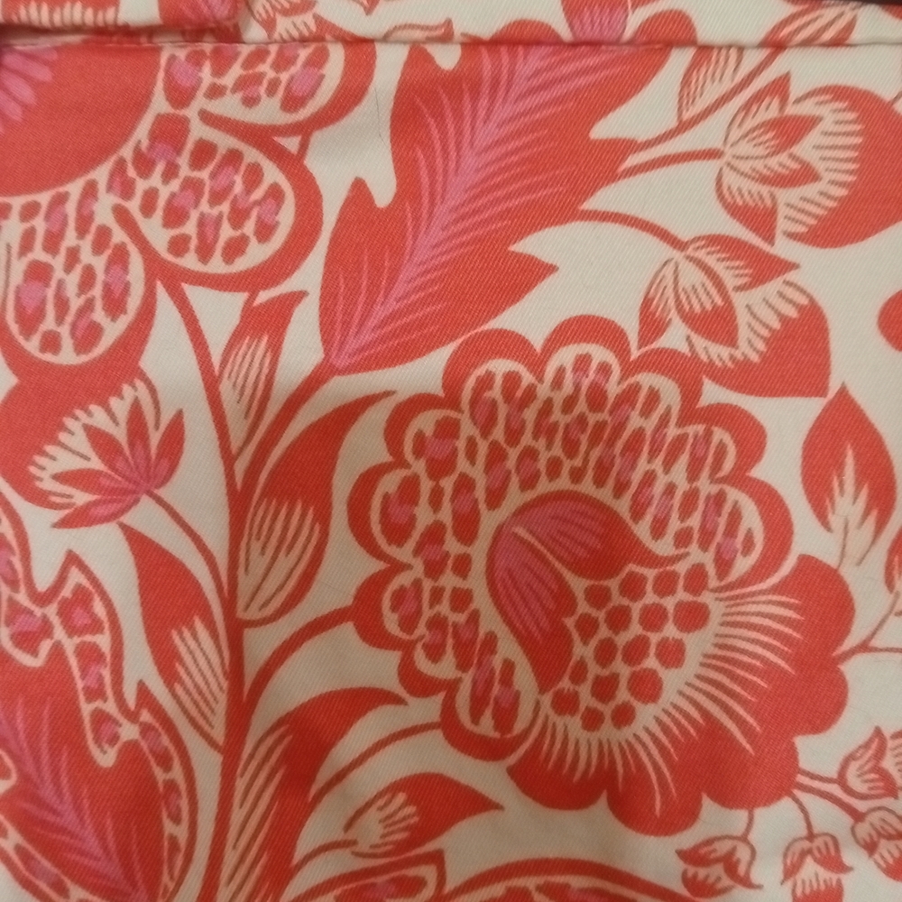 J. Crew High Waist Red and White Floral Shorts - Picture 2 of 7